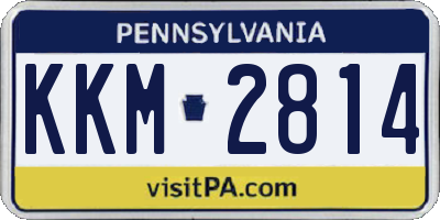 PA license plate KKM2814