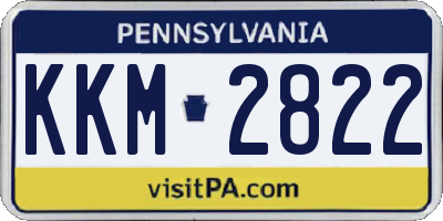 PA license plate KKM2822