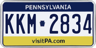 PA license plate KKM2834