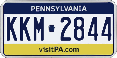 PA license plate KKM2844