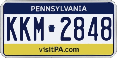PA license plate KKM2848