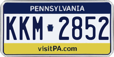 PA license plate KKM2852