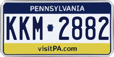 PA license plate KKM2882