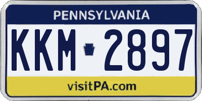 PA license plate KKM2897