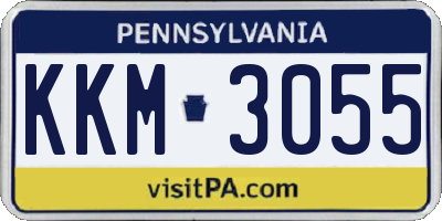 PA license plate KKM3055