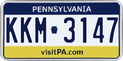 PA license plate KKM3147