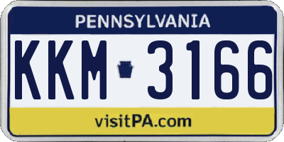 PA license plate KKM3166