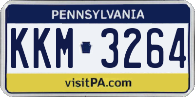 PA license plate KKM3264