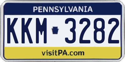 PA license plate KKM3282