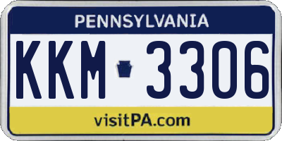 PA license plate KKM3306