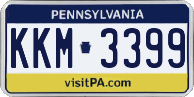 PA license plate KKM3399