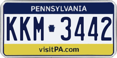 PA license plate KKM3442