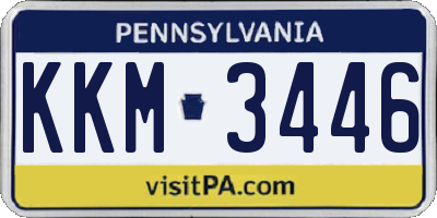 PA license plate KKM3446