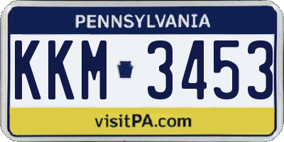 PA license plate KKM3453