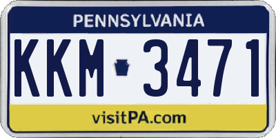 PA license plate KKM3471