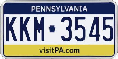 PA license plate KKM3545
