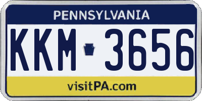PA license plate KKM3656