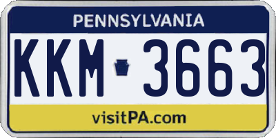 PA license plate KKM3663