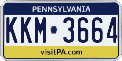 PA license plate KKM3664
