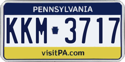 PA license plate KKM3717