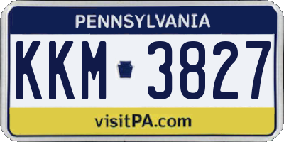 PA license plate KKM3827