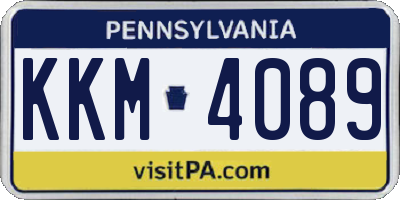 PA license plate KKM4089