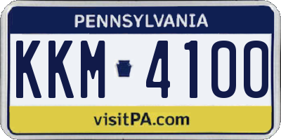 PA license plate KKM4100