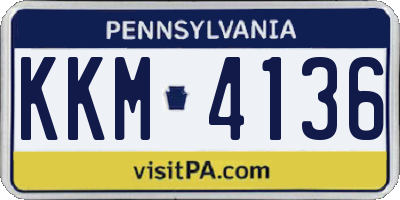 PA license plate KKM4136