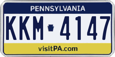 PA license plate KKM4147