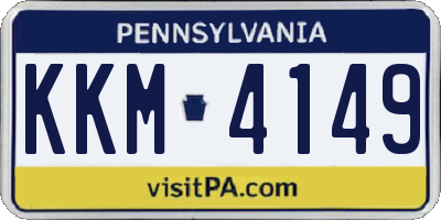 PA license plate KKM4149