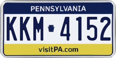 PA license plate KKM4152