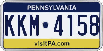 PA license plate KKM4158
