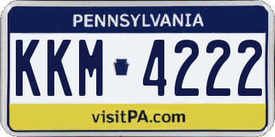 PA license plate KKM4222