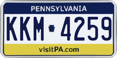 PA license plate KKM4259