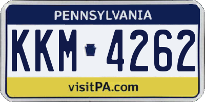 PA license plate KKM4262