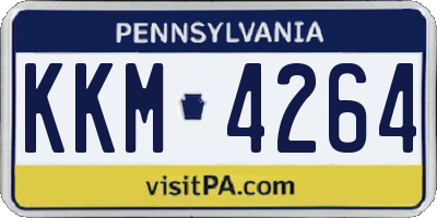 PA license plate KKM4264
