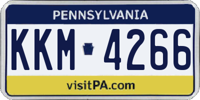 PA license plate KKM4266