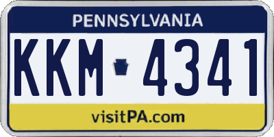 PA license plate KKM4341