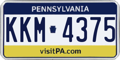 PA license plate KKM4375