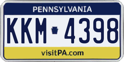 PA license plate KKM4398