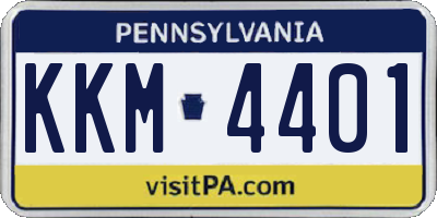 PA license plate KKM4401