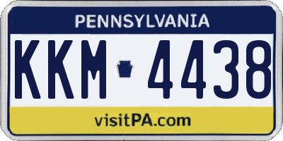 PA license plate KKM4438