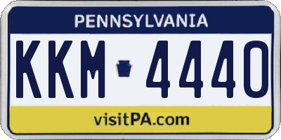 PA license plate KKM4440