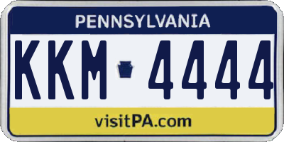 PA license plate KKM4444