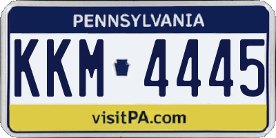 PA license plate KKM4445