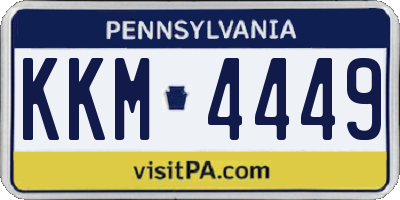 PA license plate KKM4449