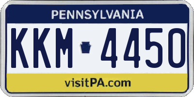 PA license plate KKM4450