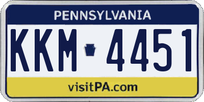 PA license plate KKM4451