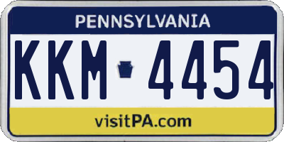 PA license plate KKM4454