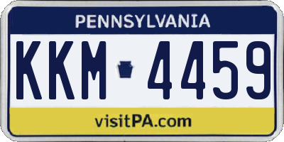 PA license plate KKM4459